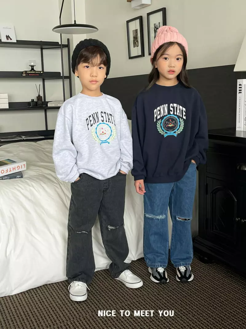 Nice To Meet You - Korean Children Fashion - #childrensboutique - Pen State Sweatshirt