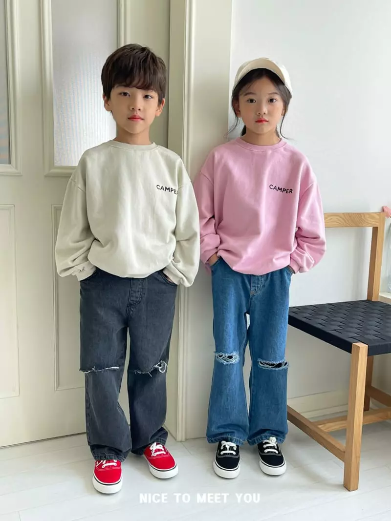 Nice To Meet You - Korean Children Fashion - #childrensboutique - Camper Sweatshirt - 12