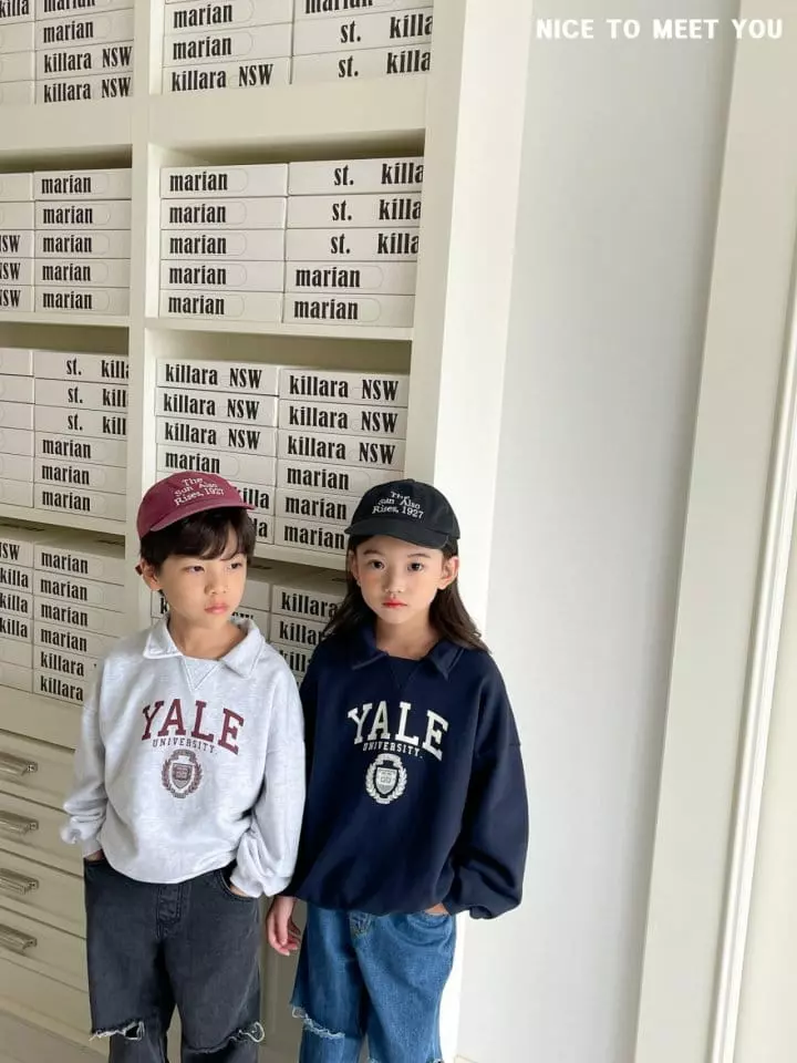 Nice To Meet You - Korean Children Fashion - #childrensboutique - Yale Sweatshirt - 7