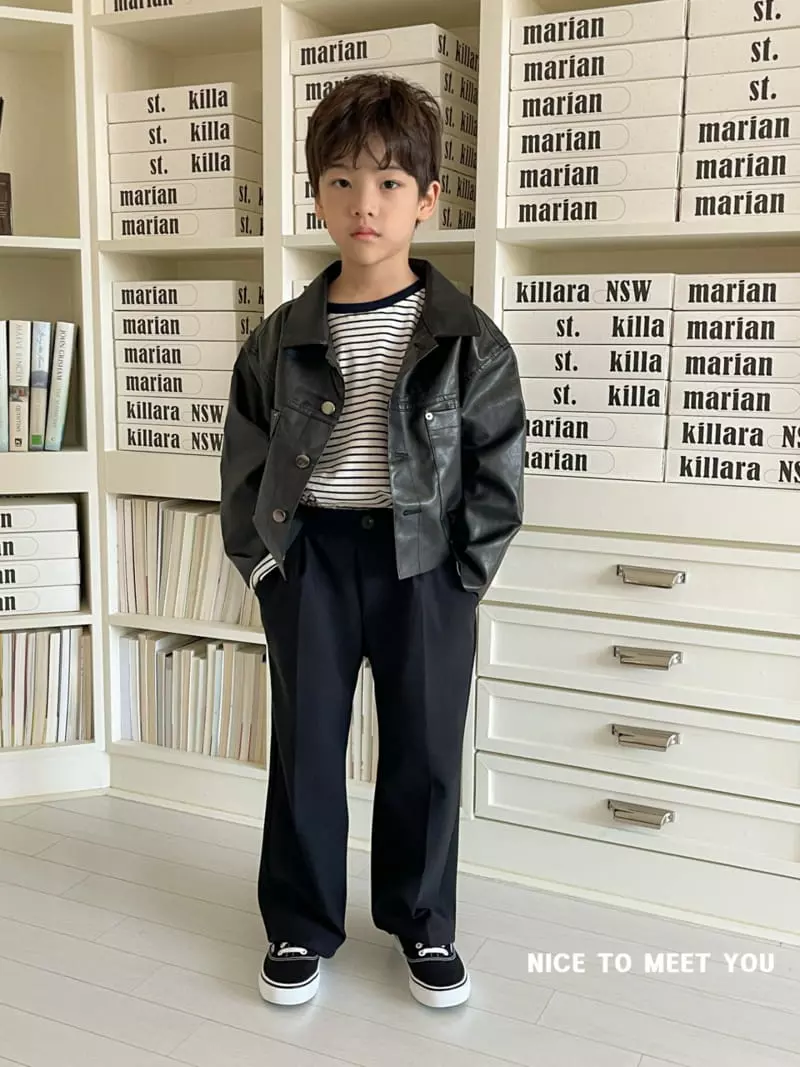 Nice To Meet You - Korean Children Fashion - #childrensboutique - Chick Leather Jacket - 5