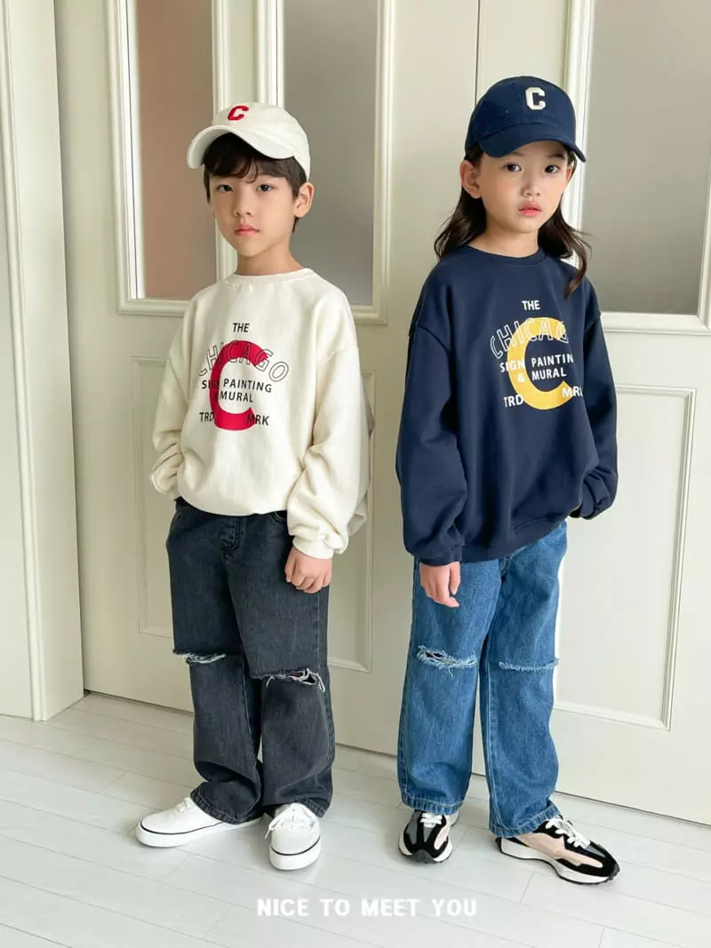 Nice To Meet You - Korean Children Fashion - #childofig - Chicago Sweatshirt - 4