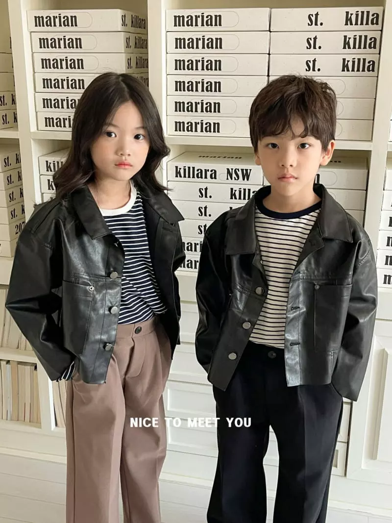 Nice To Meet You - Korean Children Fashion - #childrensboutique - Stripes Embroidery Tee - 8