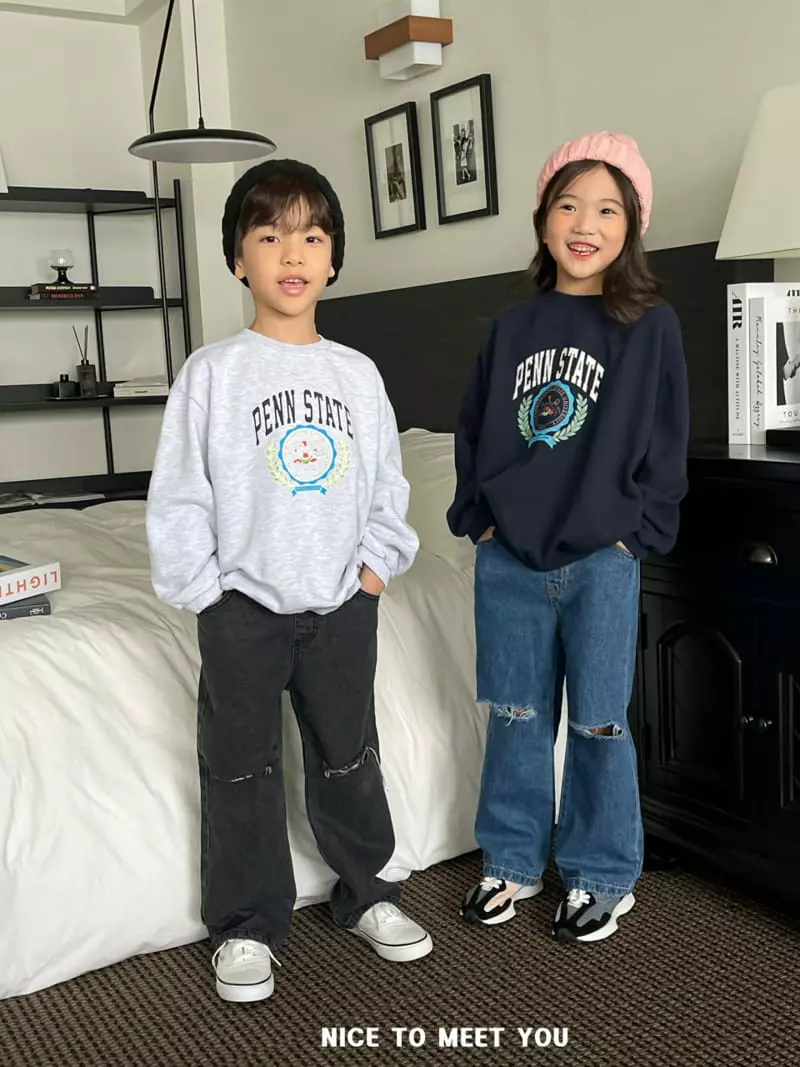 Nice To Meet You - Korean Children Fashion - #designkidswear - Pen State Sweatshirt - 2