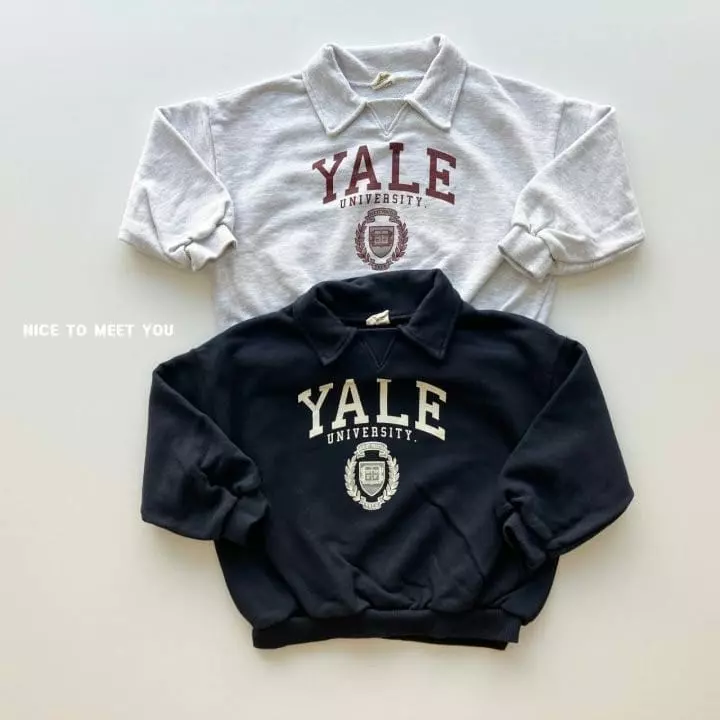 Nice To Meet You - Korean Children Fashion - #designkidswear - Yale Sweatshirt - 8