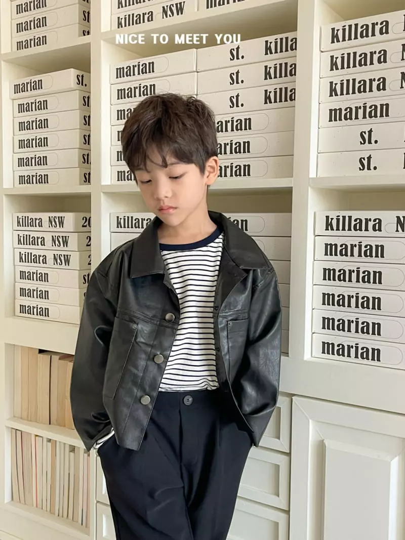 Nice To Meet You - Korean Children Fashion - #designkidswear - Chick Leather Jacket - 6