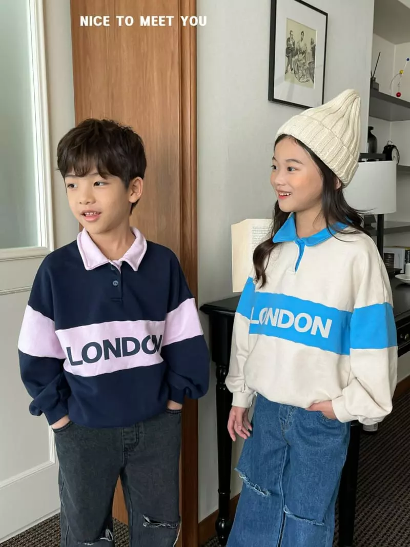 Nice To Meet You - Korean Children Fashion - #designkidswear - London Color Sweatshirt - 12