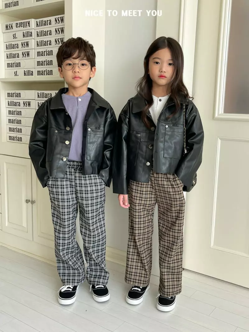 Nice To Meet You - Korean Children Fashion - #discoveringself - Chick Leather Jacket - 7