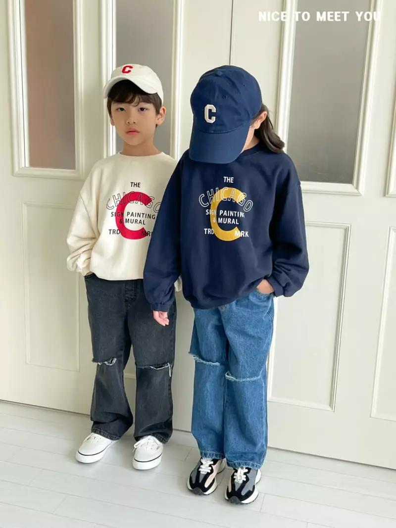 Nice To Meet You - Korean Children Fashion - #discoveringself - Chicago Sweatshirt - 6