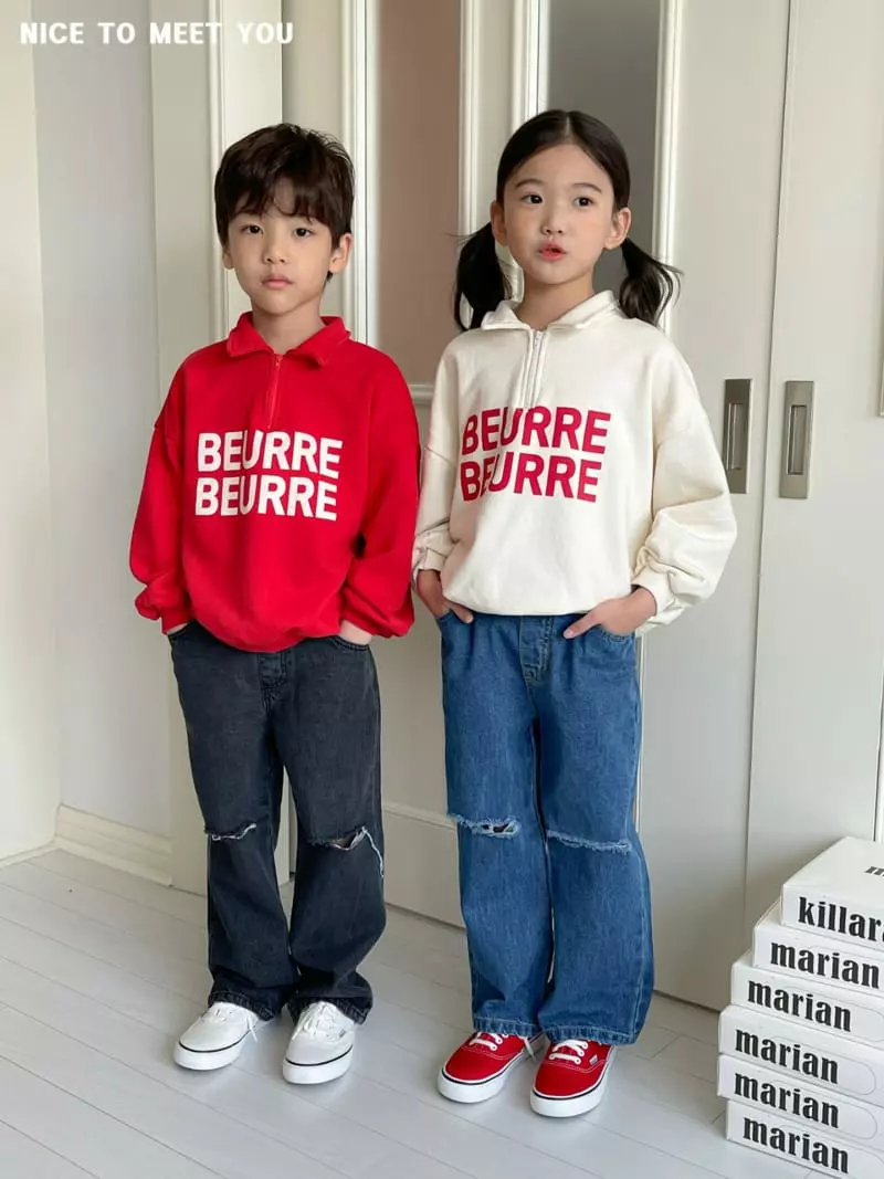 Nice To Meet You - Korean Children Fashion - #discoveringself - Butter Collar Sweatshirt - 2