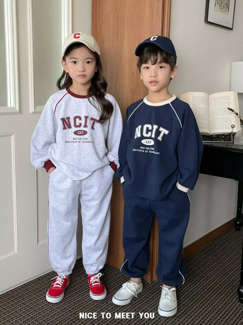 Nice To Meet You - Korean Children Fashion - #discoveringself - Line Pping Top Bottom Set - 11