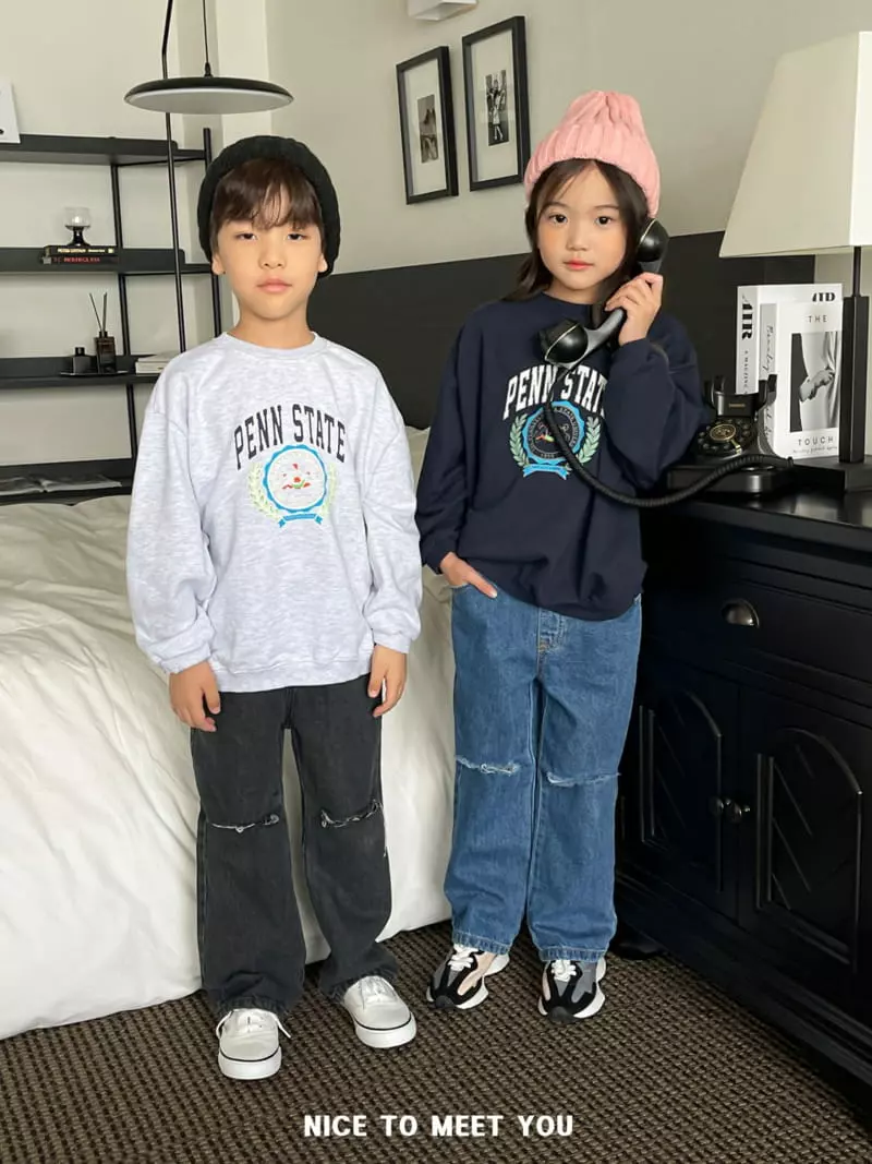 Nice To Meet You - Korean Children Fashion - #discoveringself - Pen State Sweatshirt - 4
