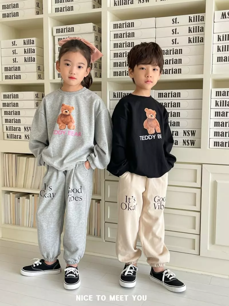 Nice To Meet You - Korean Children Fashion - #fashionkids - Teddy Bear Swetshirt - 2