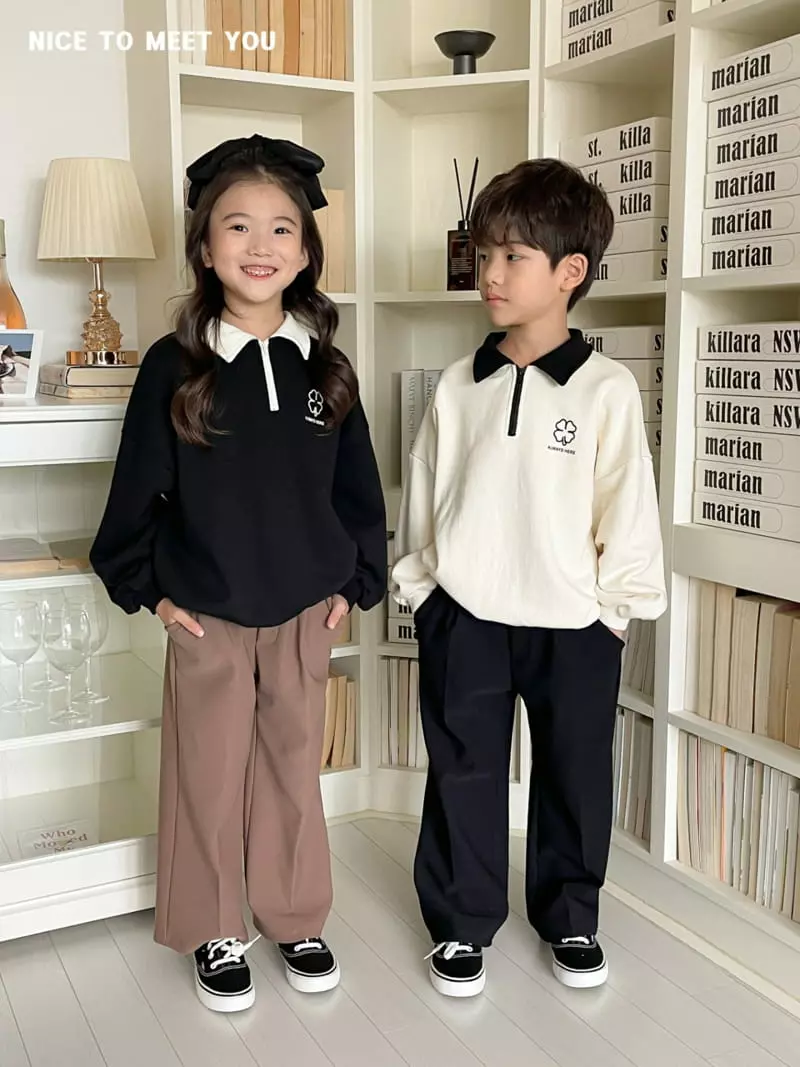 Nice To Meet You - Korean Children Fashion - #fashionkids - Clover Sweatshirt