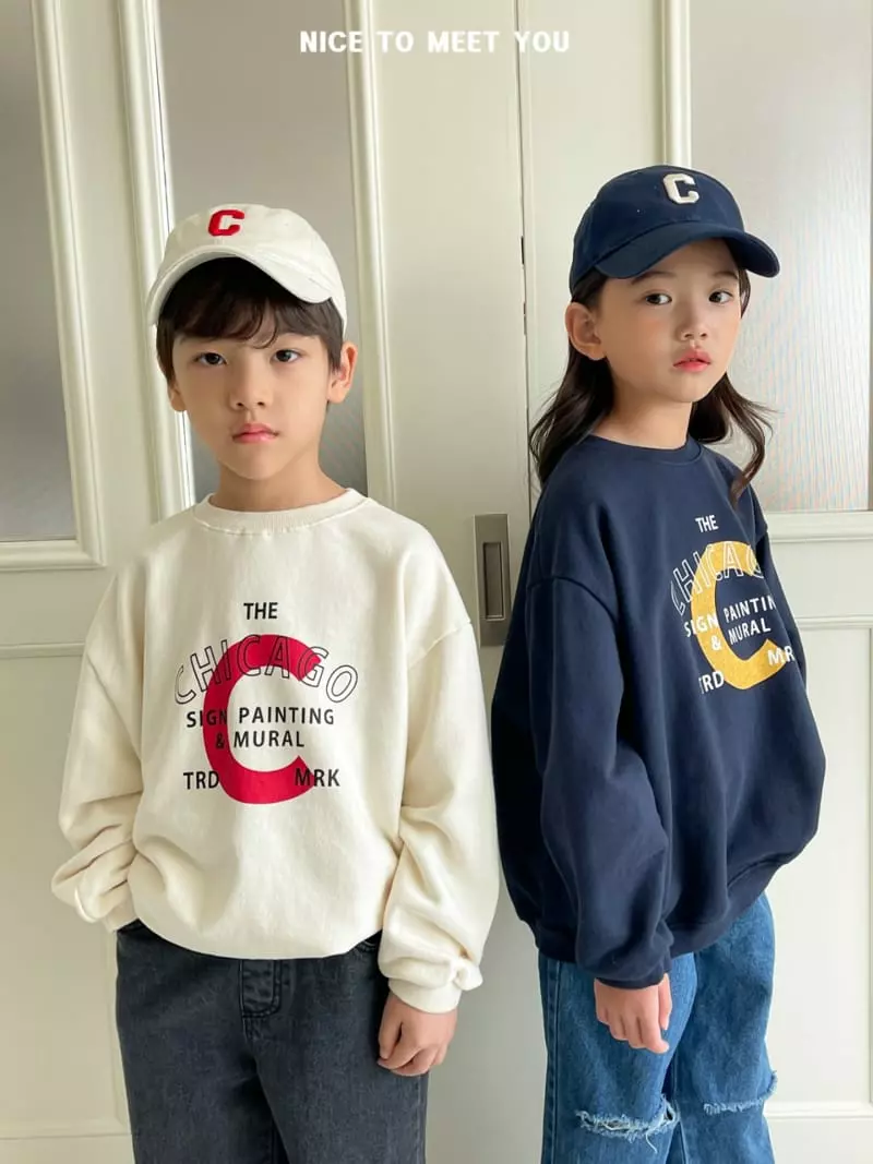 Nice To Meet You - Korean Children Fashion - #fashionkids - Chicago Sweatshirt - 7