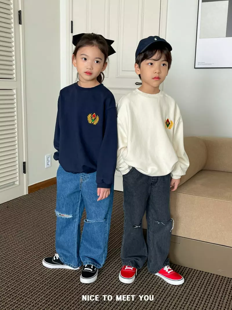 Nice To Meet You - Korean Children Fashion - #kidsshorts - A Laurel Tree Sweatshirt - 12