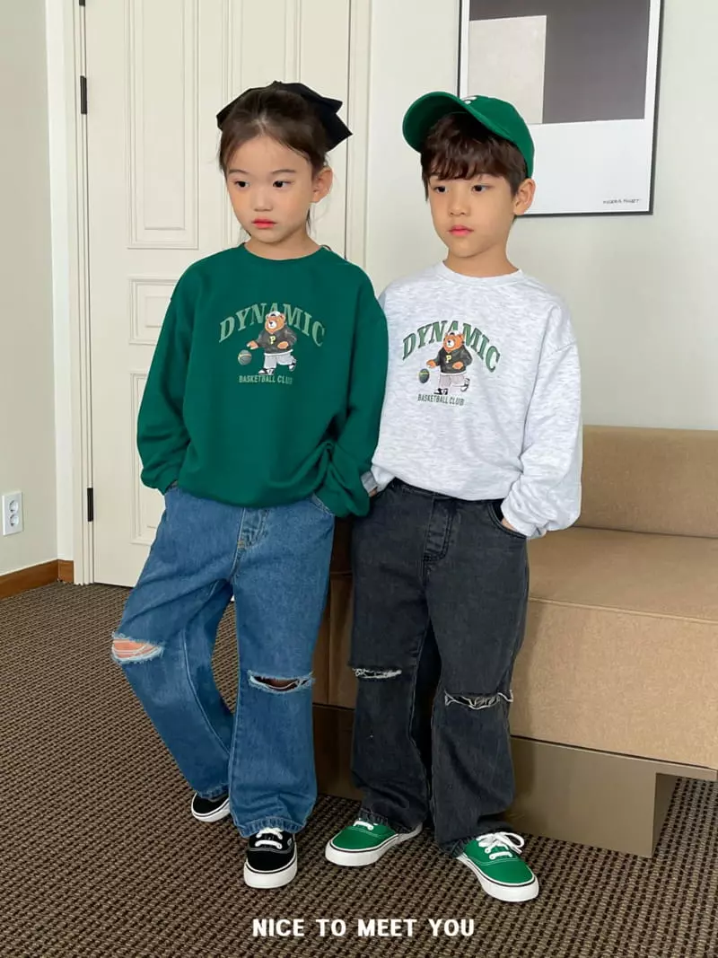 Nice To Meet You - Korean Children Fashion - #kidsshorts - Danamic Sweatshirt - 11