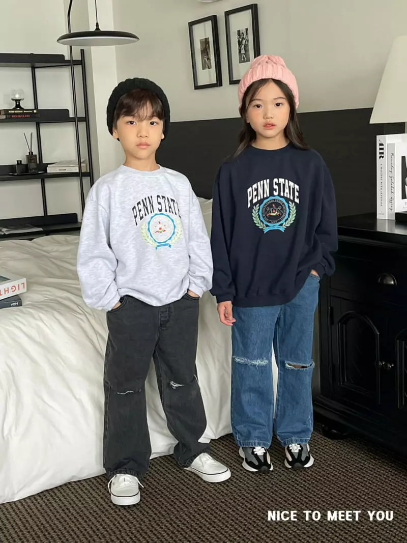Nice To Meet You - Korean Children Fashion - #kidsstore - Pen State Sweatshirt - 6
