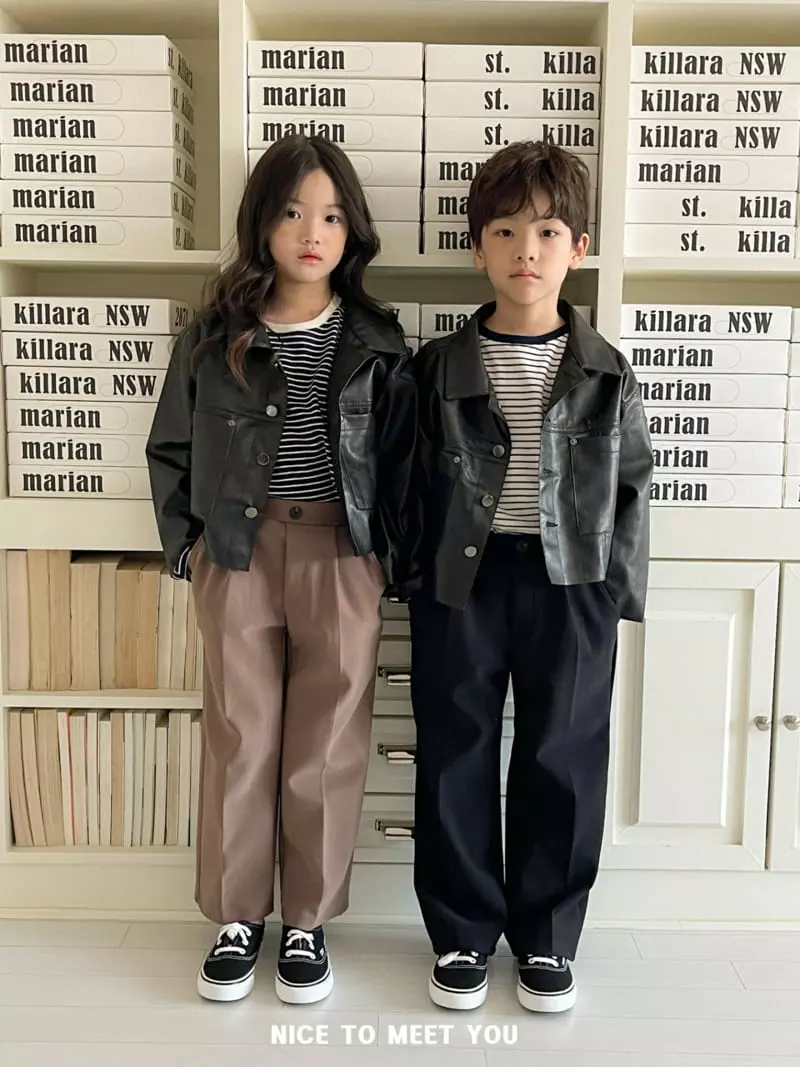 Nice To Meet You - Korean Children Fashion - #kidsstore - Chick Leather Jacket - 10