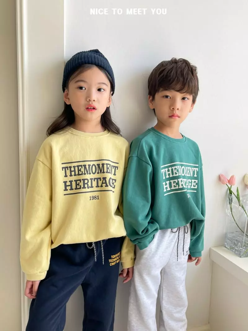 Nice To Meet You - Korean Children Fashion - #kidsshorts - Moment Sweatshirt - 4
