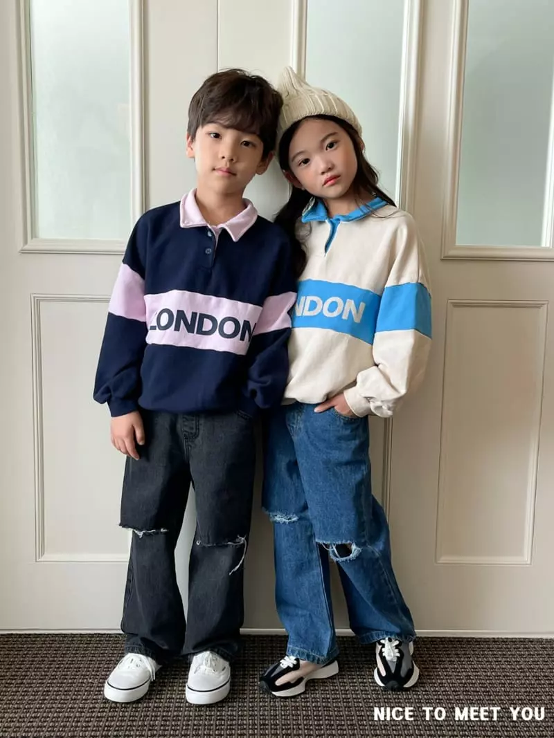 Nice To Meet You - Korean Children Fashion - #kidsstore - London Color Sweatshirt - 2
