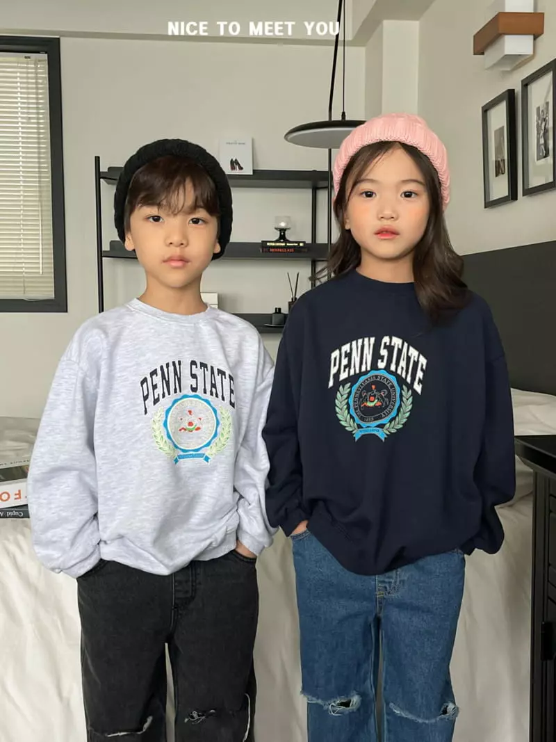 Nice To Meet You - Korean Children Fashion - #kidzfashiontrend - Pen State Sweatshirt - 7