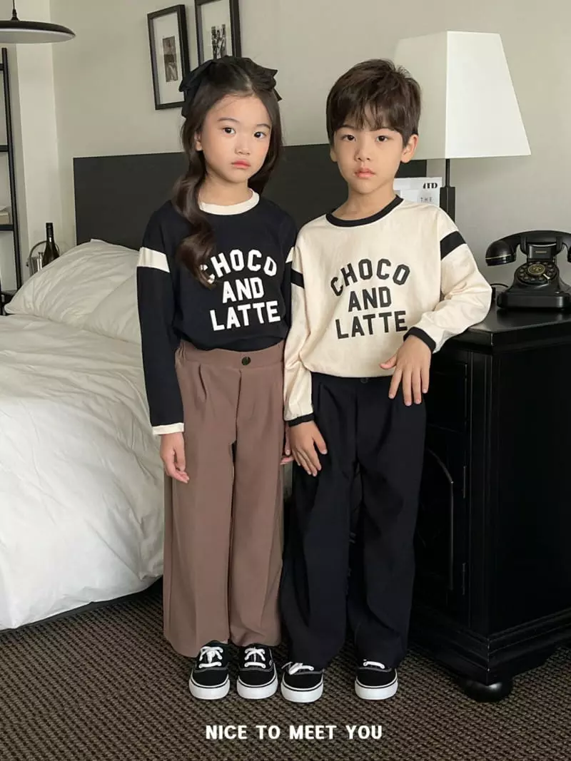 Nice To Meet You - Korean Children Fashion - #kidzfashiontrend - Choco Latte Tee