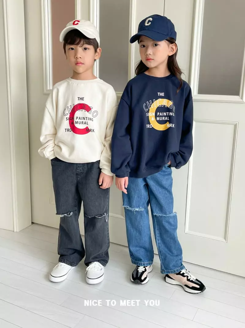 Nice To Meet You - Korean Children Fashion - #kidzfashiontrend - Chicago Sweatshirt - 10
