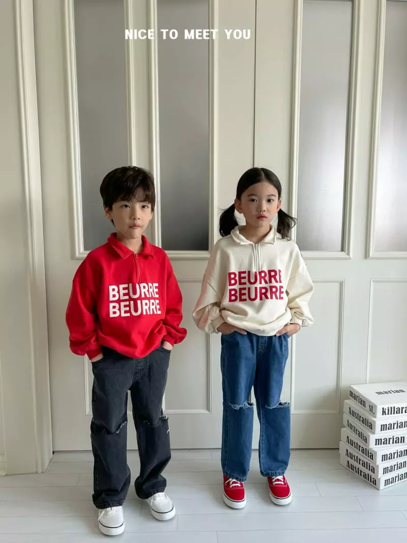Nice To Meet You - Korean Children Fashion - #kidzfashiontrend - Butter Collar Sweatshirt - 6