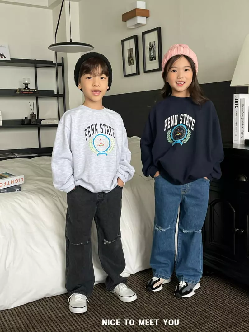 Nice To Meet You - Korean Children Fashion - #littlefashionista - Pen State Sweatshirt - 9