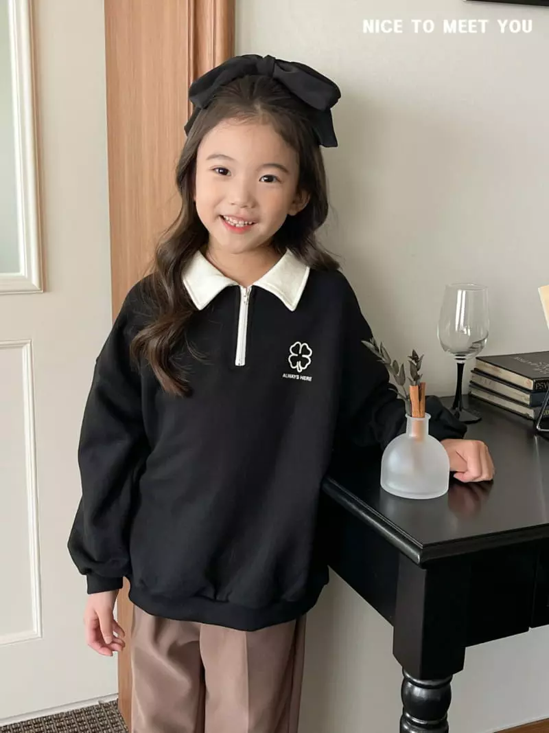 Nice To Meet You - Korean Children Fashion - #littlefashionista - Clover Sweatshirt - 6
