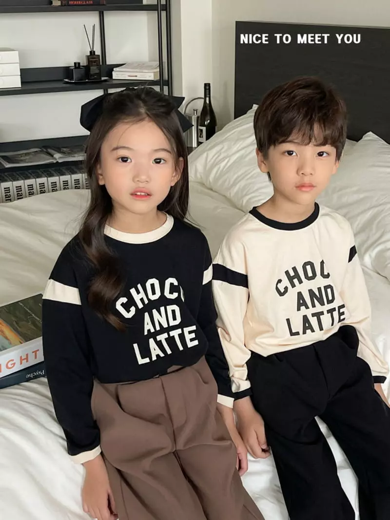 Nice To Meet You - Korean Children Fashion - #littlefashionista - Choco Latte Tee - 3