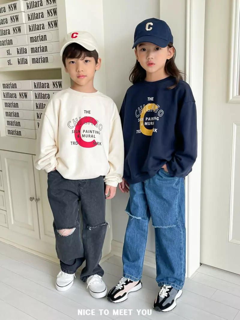 Nice To Meet You - Korean Children Fashion - #littlefashionista - Chicago Sweatshirt - 12