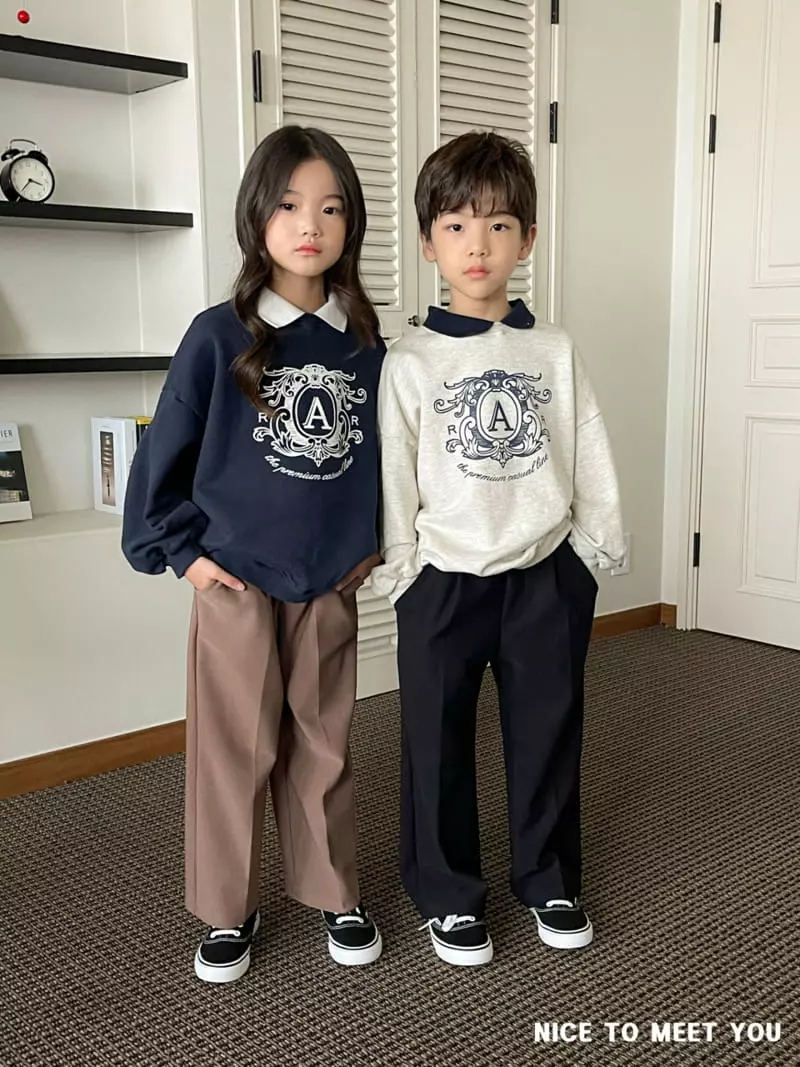 Nice To Meet You - Korean Children Fashion - #littlefashionista - Royal Banding Sweatshirt - 6