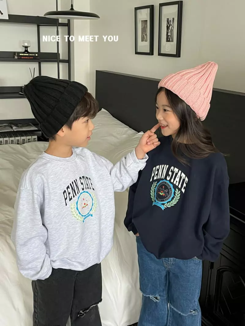 Nice To Meet You - Korean Children Fashion - #magicofchildhood - Pen State Sweatshirt - 10