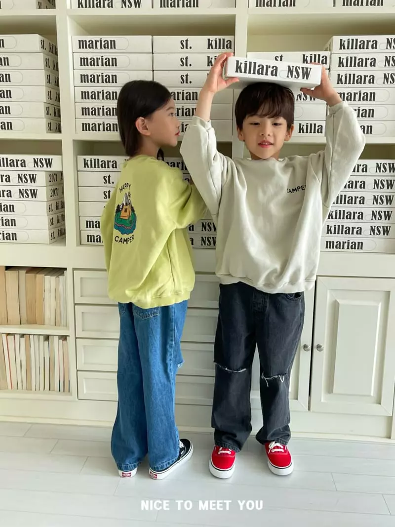 Nice To Meet You - Korean Children Fashion - #magicofchildhood - Camper Sweatshirt - 5