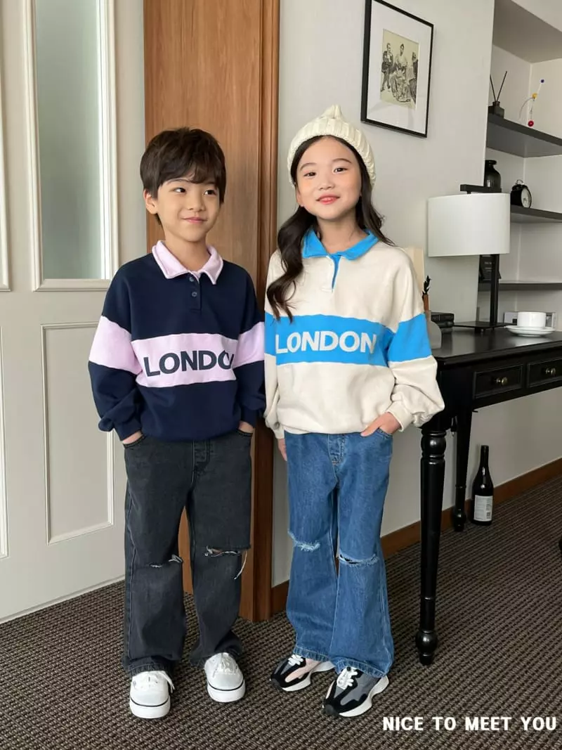 Nice To Meet You - Korean Children Fashion - #magicofchildhood - London Color Sweatshirt - 6