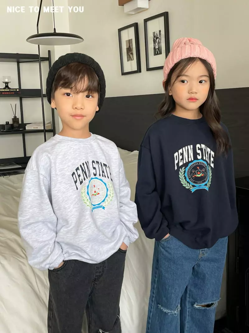 Nice To Meet You - Korean Children Fashion - #minifashionista - Pen State Sweatshirt - 11