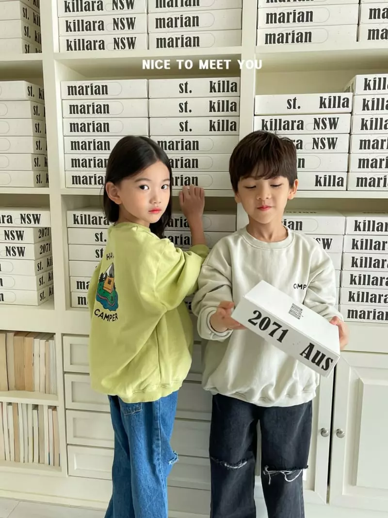 Nice To Meet You - Korean Children Fashion - #minifashionista - Camper Sweatshirt - 6