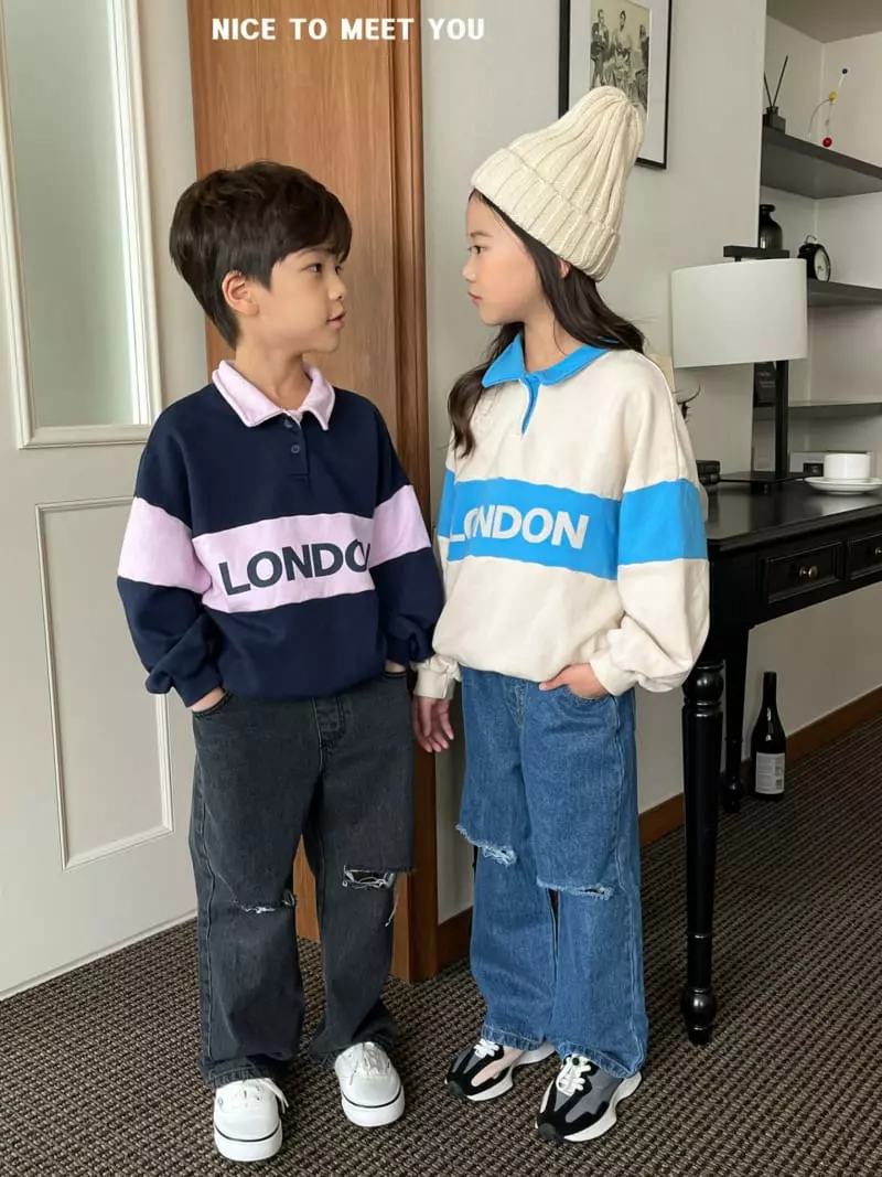 Nice To Meet You - Korean Children Fashion - #minifashionista - London Color Sweatshirt - 7