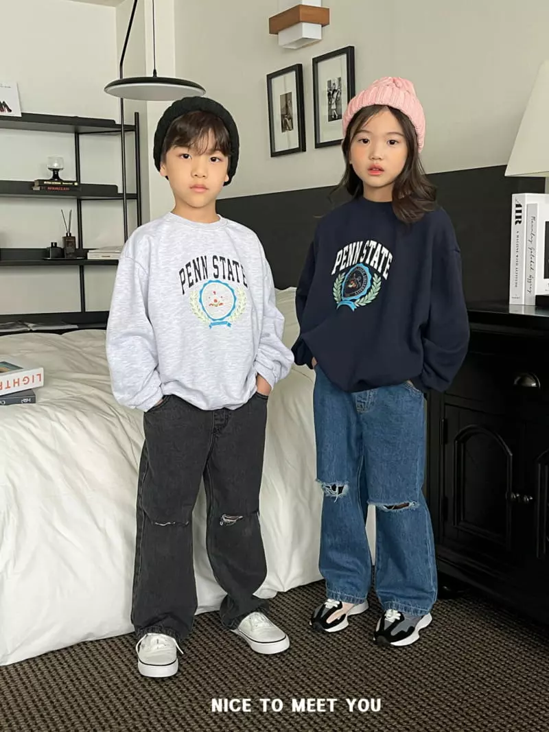 Nice To Meet You - Korean Children Fashion - #prettylittlegirls - Pen State Sweatshirt - 12