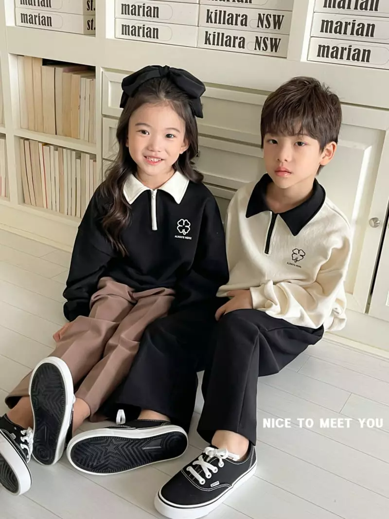 Nice To Meet You - Korean Children Fashion - #prettylittlegirls - Clover Sweatshirt - 9