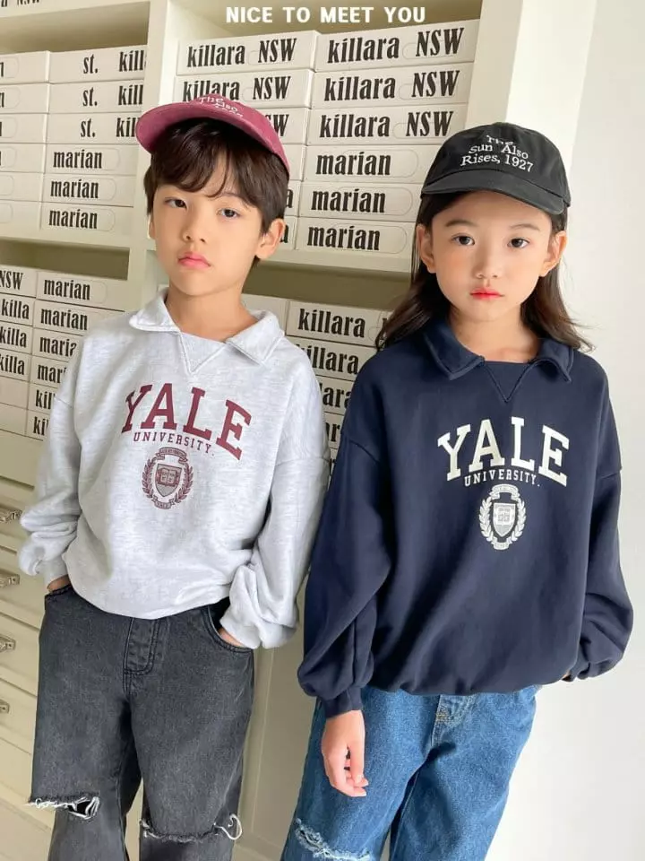 Nice To Meet You - Korean Children Fashion - #prettylittlegirls - Yale Sweatshirt - 2