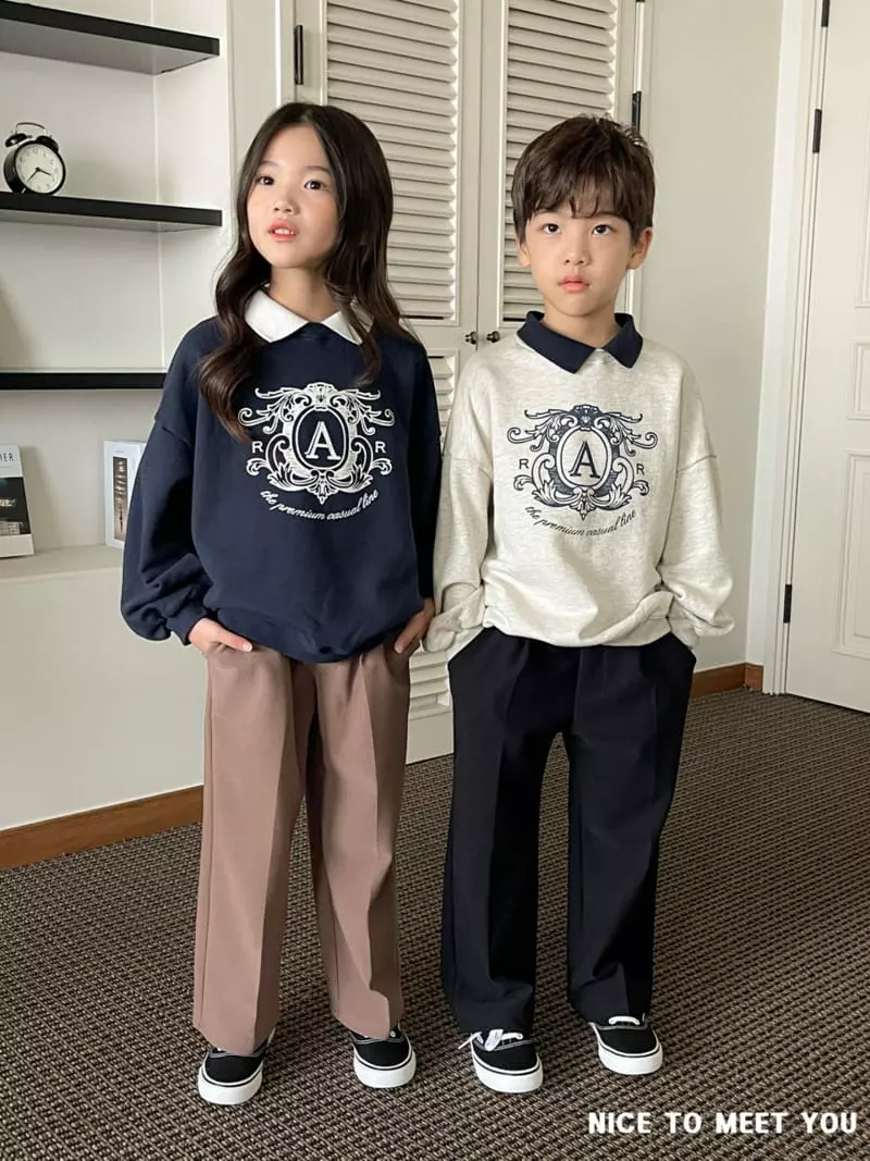 Nice To Meet You - Korean Children Fashion - #prettylittlegirls - Royal Banding Sweatshirt - 9