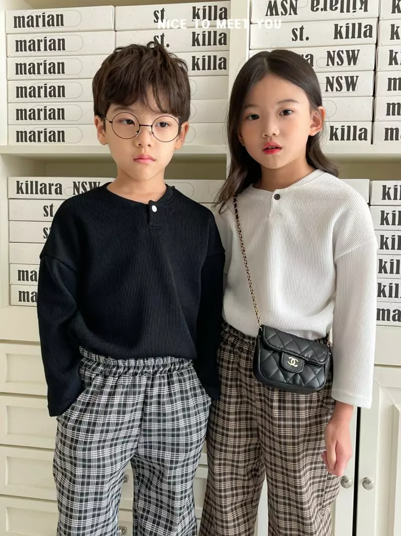 Nice To Meet You - Korean Children Fashion - #prettylittlegirls - Lala Button Tee - 7