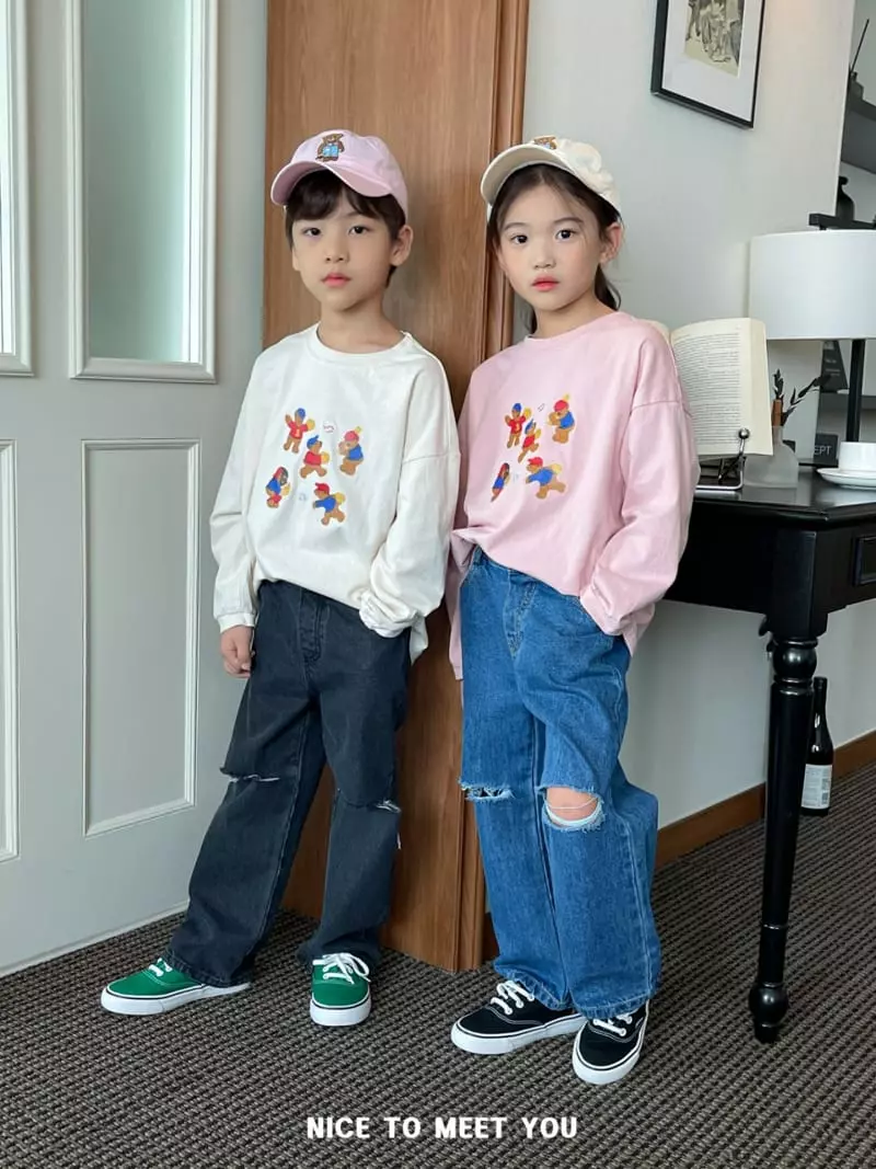 Nice To Meet You - Korean Children Fashion - #toddlerclothing - Baseball Tee - 4
