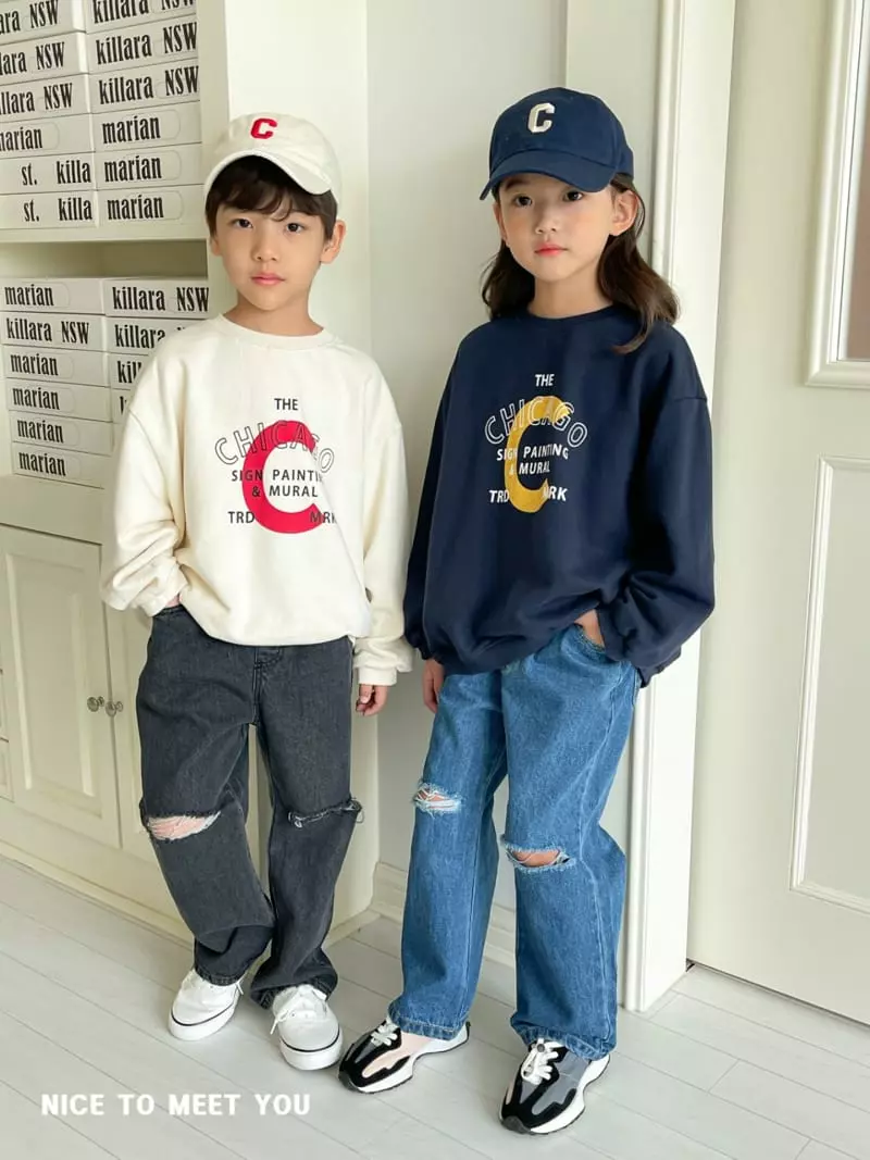 Nice To Meet You - Korean Children Fashion - #stylishchildhood - Chicago Sweatshirt - 2