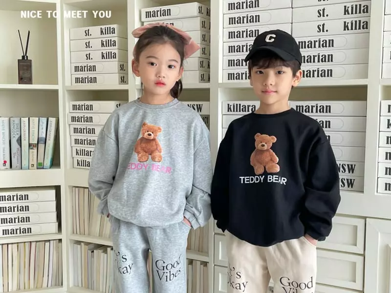 Nice To Meet You - Korean Children Fashion - #todddlerfashion - Teddy Bear Swetshirt - 11
