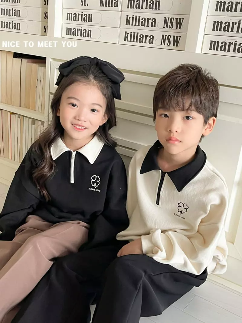 Nice To Meet You - Korean Children Fashion - #todddlerfashion - Clover Sweatshirt - 10