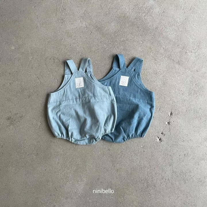 Ninibello - Korean Baby Fashion - #babygirlfashion - Toy Denim Bodysuit - 7