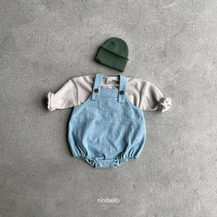 Ninibello - Korean Baby Fashion - #babyoninstagram - Toy Denim Bodysuit - 9